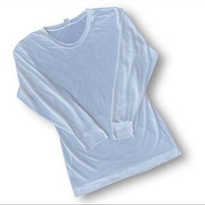 Vintage Women's Long Sleeve Pajama Top - White